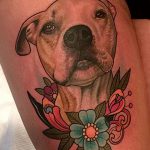 фото тату питбультерьер от 25.10.2017 №010 - tattoo pit bull terrier - tatufoto.com