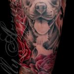 фото тату питбультерьер от 25.10.2017 №060 - tattoo pit bull terrier - tatufoto.com