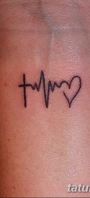 фото тату пульс от 21.10.2017 №017 — tattoo heart rate — tatufoto.com