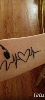 фото тату пульс от 21.10.2017 №031 — tattoo heart rate — tatufoto.com
