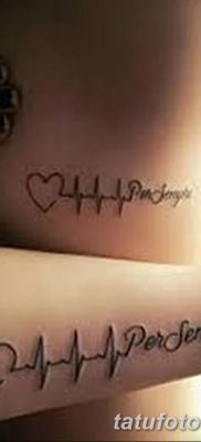 фото тату пульс от 21.10.2017 №037 — tattoo heart rate — tatufoto.com