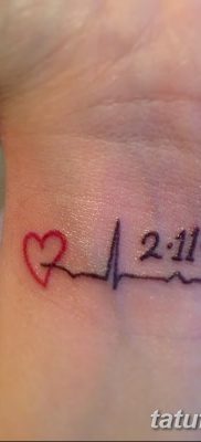фото тату пульс от 21.10.2017 №072 — tattoo heart rate — tatufoto.com
