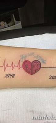 фото тату пульс от 21.10.2017 №099 — tattoo heart rate — tatufoto.com