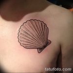 фото тату раковина от 07.10.2017 №005 - tattoo shell - tatufoto.com