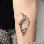 фото тату раковина от 07.10.2017 №122 - tattoo shell - tatufoto.com