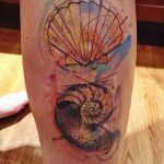 фото тату раковина от 07.10.2017 №154 - tattoo shell - tatufoto.com