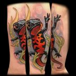 фото тату саламандра от 07.10.2017 №068 - tattoo salamander - tatufoto.com