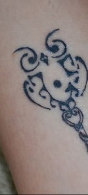 фото тату сова с ключом от 18.10.2017 №006 — owl tattoo with key — tatufoto.com