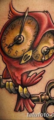 фото тату сова с ключом от 18.10.2017 №025 — owl tattoo with key — tatufoto.com