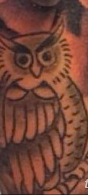 фото тату сова с ключом от 18.10.2017 №045 — owl tattoo with key — tatufoto.com