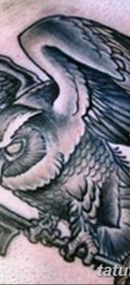 фото тату сова с ключом от 18.10.2017 №053 — owl tattoo with key — tatufoto.com