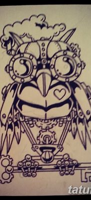 фото тату сова с ключом от 18.10.2017 №060 — owl tattoo with key — tatufoto.com