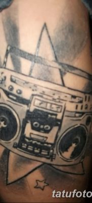 фото татуировка динамик и магнитофон от 11.10.2017 №015 — tattoo speaker — tatufoto.com