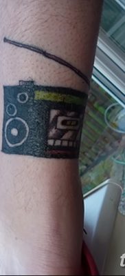 фото татуировка динамик и магнитофон от 11.10.2017 №024 — tattoo speaker — tatufoto.com