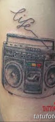фото татуировка динамик и магнитофон от 11.10.2017 №032 — tattoo speaker — tatufoto.com