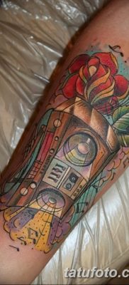 фото татуировка динамик и магнитофон от 11.10.2017 №043 — tattoo speaker — tatufoto.com