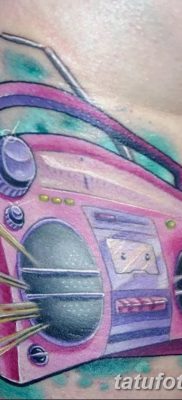 фото татуировка динамик и магнитофон от 11.10.2017 №051 — tattoo speaker — tatufoto.com