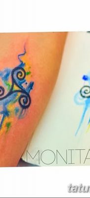 фото татуировка триксель от 23.10.2017 №017 — triksel tattoo — tatufoto.com
