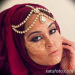 фото Мехенди на лице от 27.11.2017 №035 - Mehendi's face - tatufoto.com