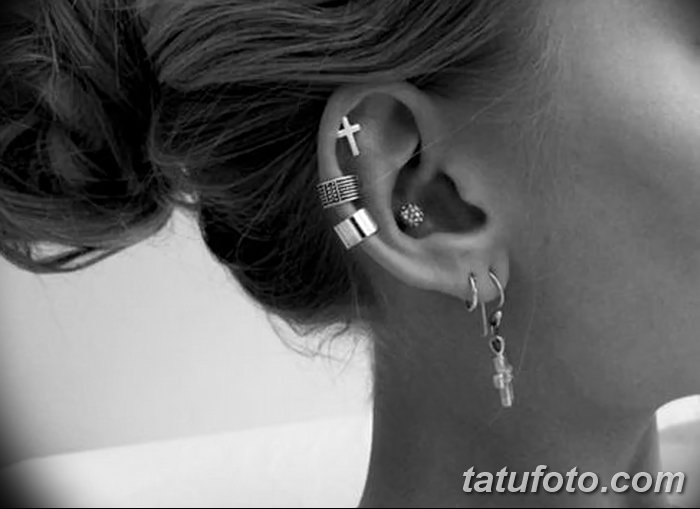 фото Пирсинг уха от 20.11.2017 №023 - Ear piercing - tatufoto.com