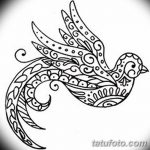 фото рисунок птица хной от 10.11.2017 №011 - drawing a henna bird - tatufoto.com
