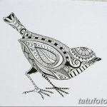 фото рисунок птица хной от 10.11.2017 №027 - drawing a henna bird - tatufoto.com