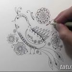 фото рисунок птица хной от 10.11.2017 №038 - drawing a henna bird - tatufoto.com