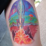 фото тату ракета от 08.11.2017 №047 - tattoo rocket - tatufoto.com