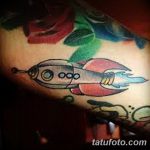 фото тату ракета от 08.11.2017 №084 - tattoo rocket - tatufoto.com