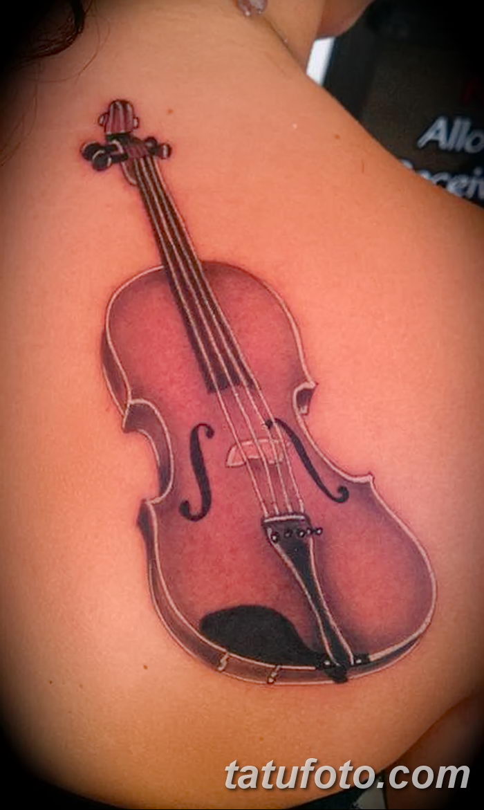 фото тату Скрипка от 26.12.2017 № 085 - tattoo Violin - tatufoto.com.