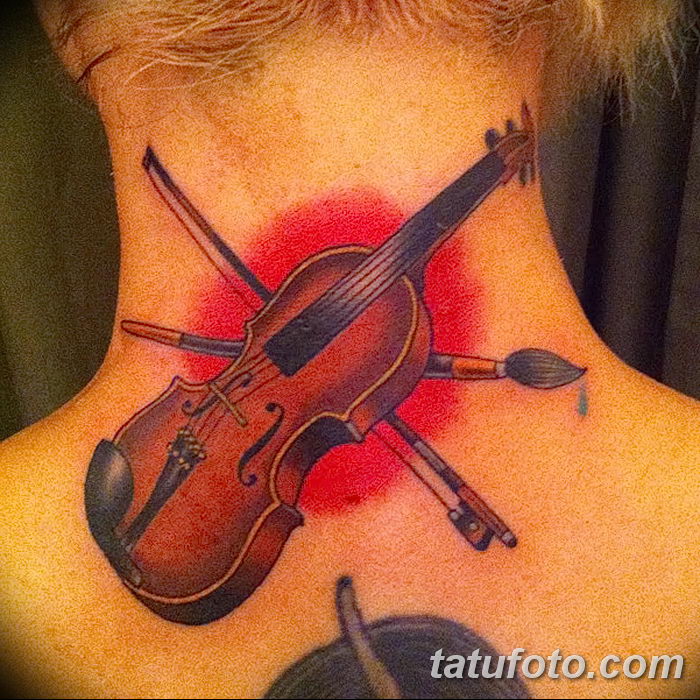 фото тату Скрипка от 26.12.2017 № 124 - tattoo Violin - tatufoto.com.