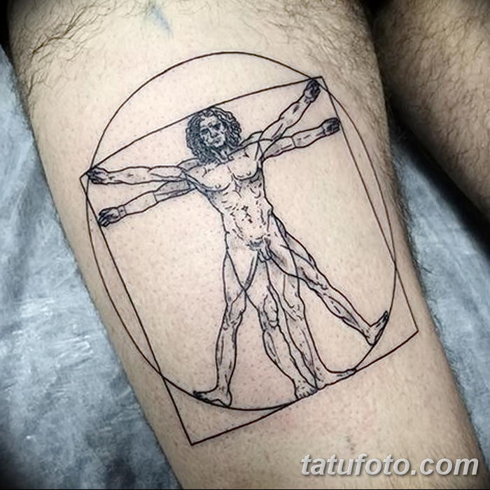 фото тату витрувианский человек от 07.12.2017 № 043 - Vitruvian man tattoo...