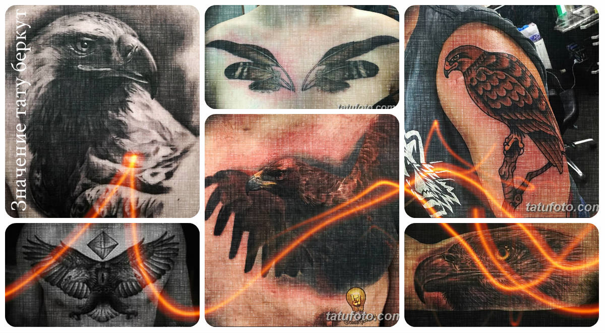 Значение тату беркут - фото рисунков готовых татуировок на теле
