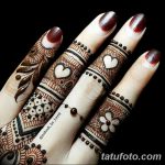 фото Мехенди на пальцах рук от 26.12.2017 №018 - Mehendi on fingers of han - tatufoto.com