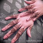 фото Мехенди на пальцах рук от 26.12.2017 №045 - Mehendi on fingers of han - tatufoto.com