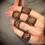 фото Мехенди на пальцах рук от 26.12.2017 №071 - Mehendi on fingers of han - tatufoto.com