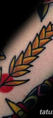 фото тату Колос пшеницы от 21.12.2017 №054 — Wheat spike tattoo — tatufoto.com