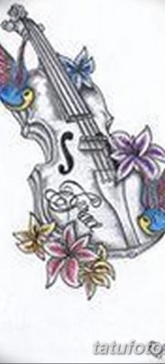 фото тату Скрипка от 26.12.2017 №020 — tattoo Violin — tatufoto.com