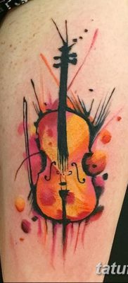 фото тату Скрипка от 26.12.2017 №026 — tattoo Violin — tatufoto.com