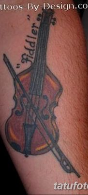 фото тату Скрипка от 26.12.2017 №030 — tattoo Violin — tatufoto.com