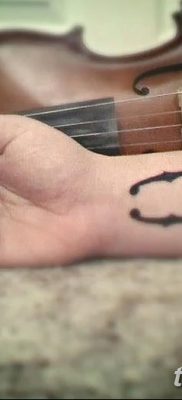 фото тату Скрипка от 26.12.2017 №037 — tattoo Violin — tatufoto.com