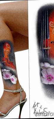 фото тату Скрипка от 26.12.2017 №043 — tattoo Violin — tatufoto.com