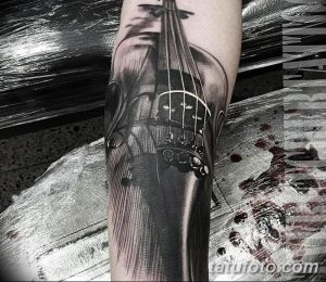 фото тату Скрипка от 26.12.2017 №048 - tattoo Violin - tatufoto.com