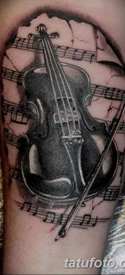 фото тату Скрипка от 26.12.2017 №049 — tattoo Violin — tatufoto.com