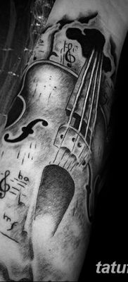 фото тату Скрипка от 26.12.2017 №050 — tattoo Violin — tatufoto.com