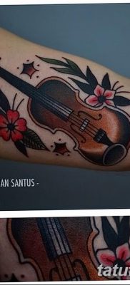 фото тату Скрипка от 26.12.2017 №068 — tattoo Violin — tatufoto.com