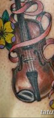 фото тату Скрипка от 26.12.2017 №069 — tattoo Violin — tatufoto.com