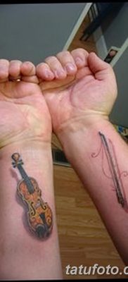 фото тату Скрипка от 26.12.2017 №071 — tattoo Violin — tatufoto.com