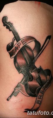 фото тату Скрипка от 26.12.2017 №074 — tattoo Violin — tatufoto.com