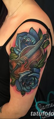 фото тату Скрипка от 26.12.2017 №076 — tattoo Violin — tatufoto.com